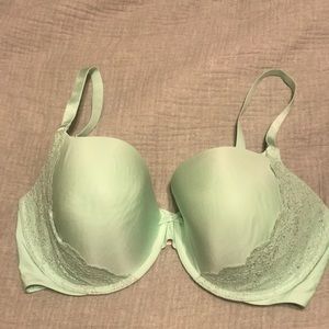 Victoria’s Secret Mint Green Lace Demi Bra as 38DD